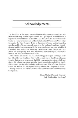 Fathers’ Rights Activism and Law Reform in Comparative Perspective