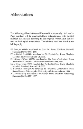 Blanchot and Literary Criticism