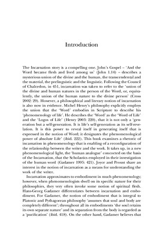 The Incarnation of Language: Joyce, Proust and a Philosophy of the Flesh