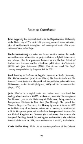 The Cyborg Experiments: The Extensions of the Body in the Media Age