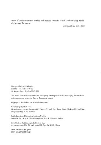 British Film Editors: “The Heart of the Movie”