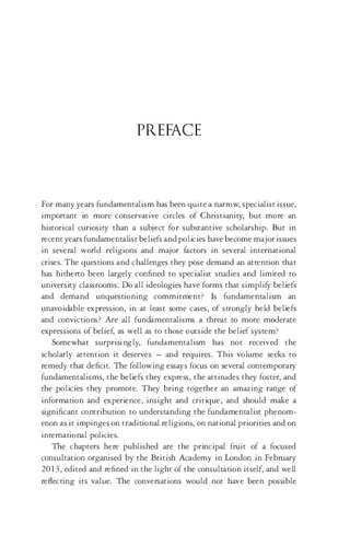 Fundamentalisms: Threats and Ideologies in the Modern World