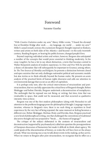 Understanding Bergson, Understanding Modernism