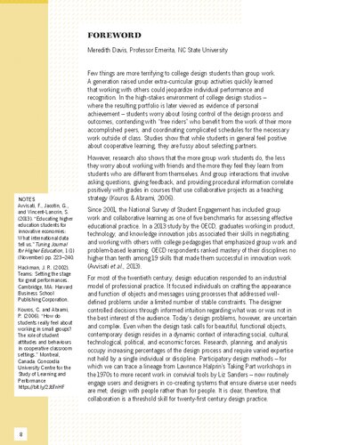 Collaboration in Design Education: A complete scheme of work