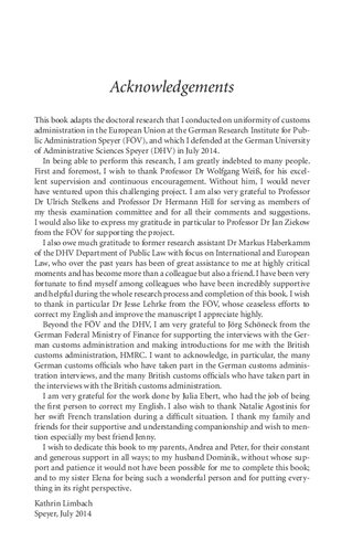 Uniformity of Customs Administration in the European Union