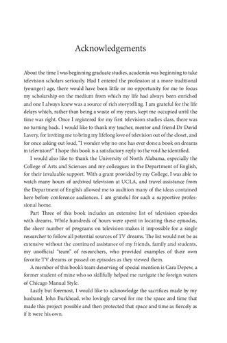 Dreams in American Television Narratives: From Dallas to Buffy