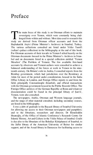 The Sultan’s Yemen: Nineteenth-Century Challenges to Ottoman Rule
