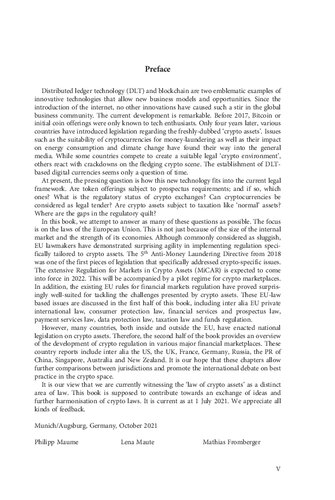 The Law of Crypto Assets