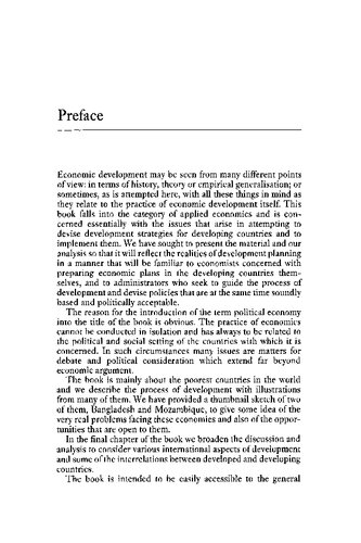 The Political Economy of Development