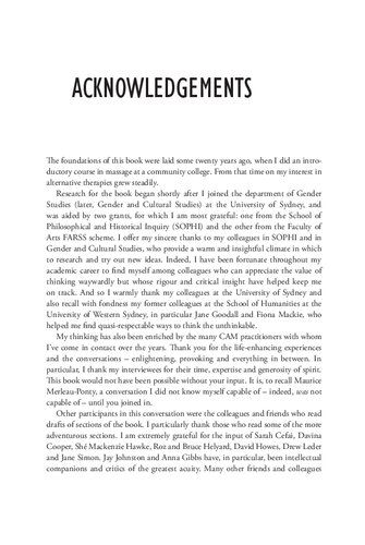 Complementary and Alternative Medicine: Bodies, Therapies, Senses