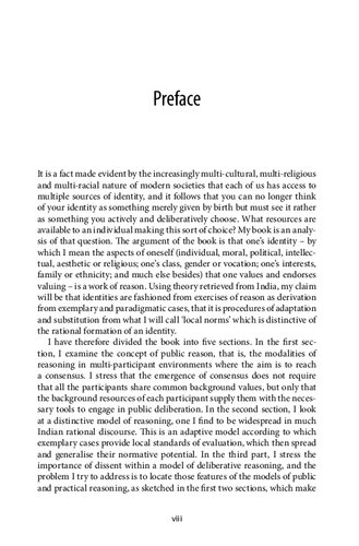 Identity as Reasoned Choice: A South Asian Perspective on the Reach and Resources of Public and Practical Reason in Shaping Individual Identities