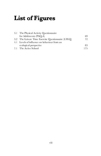 Exercise and Young People: Issues, Implications and Initiatives