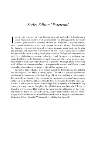 Adapting Legal Cultures