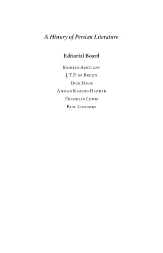 Persian Lyric Poetry in the Classical Era, 800–1500 Volume II: Ghazals, Panegyrics and Quatrains