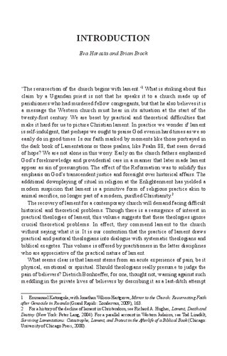 Evoking Lament: A Theological Discussion