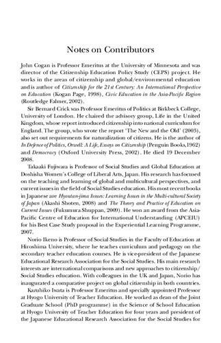 Citizenship Education in Japan