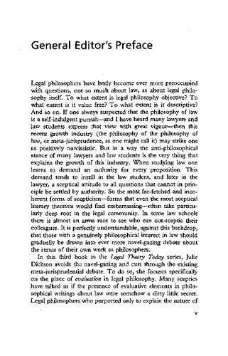 Evaluation and Legal Theory