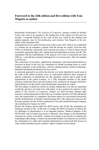 The Taxation of Companies 2021