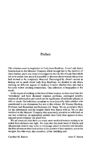 Medieval London Widows, 1300-1500