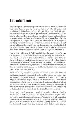 Risk Management Issues in Insurance: Trends in Best Practice