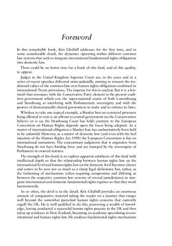 Human Rights Acts: The Mechanisms Compared