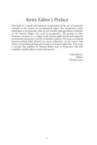 Monetary Remedies for Breach of Human Rights: A Comparative Study