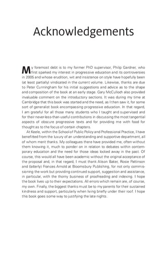 Progressive Education: A critical introduction