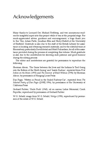 The Bloomsbury Companion to Holocaust Literature