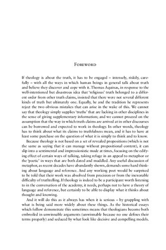 Theology and Philosophy: Faith and Reason