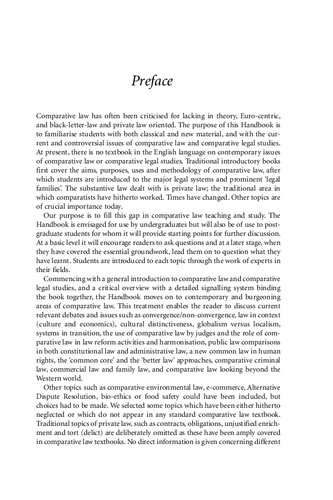 Comparative Law: A Handbook