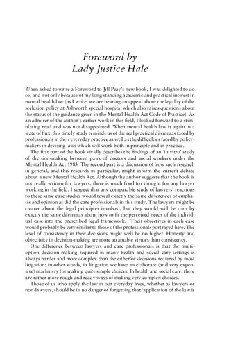Decisions and Dilemmas: Working with Mental Health Law