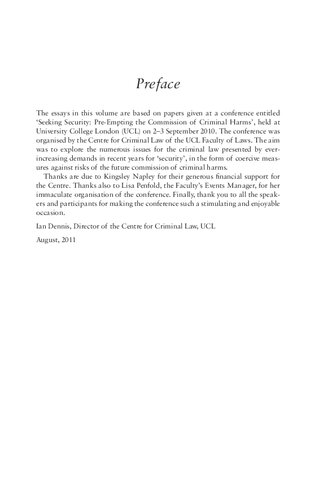 Seeking Security: Pre-Empting the Commission of Criminal Harms