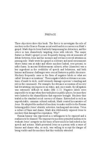 Mockery and Secretism in the Social World of Mark’s Gospel