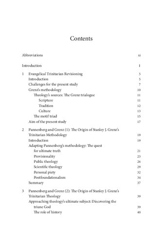 The Trinitarian Theology of Stanley J. Grenz