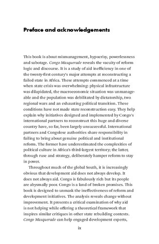 Congo masquerade: the political culture of aid inefficiency and reform failure