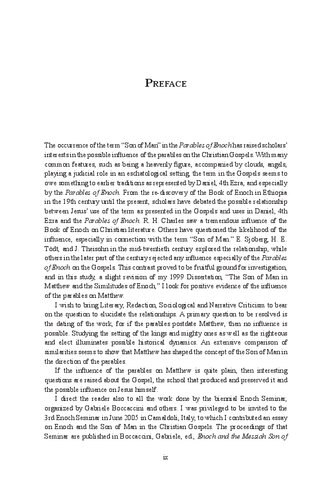 The Son of Man in the Parables of Enoch and in Matthew