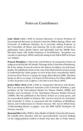 Humour and Religion: Challenges and Ambiguities