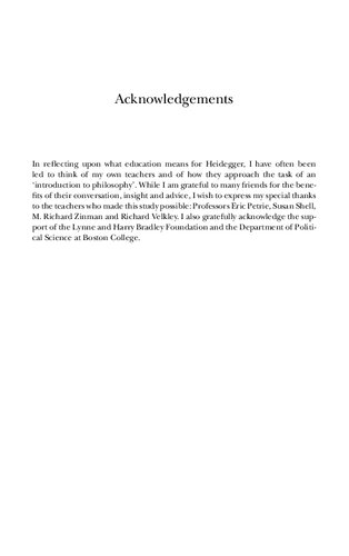 Heidegger's Philosophic Pedagogy