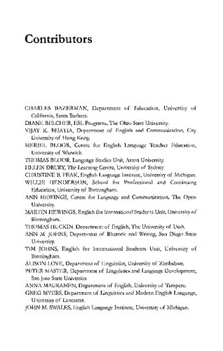 Academic writing in contexts: Implications and applications