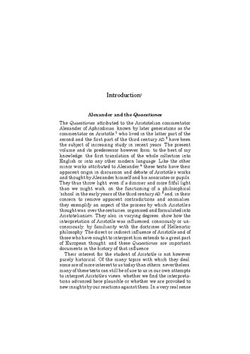 Alexander of Aphrodisias: Quaestiones 2.16-3.15