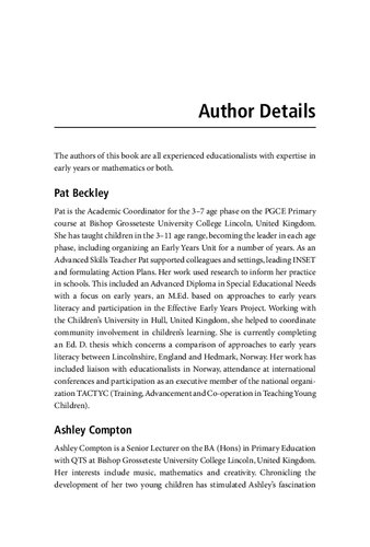 Problem Solving, Reasoning and Numeracy: Supporting Development in the Early Years Foundation Stage