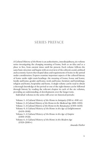 A Cultural History of the Home in the Renaissance Volume 3