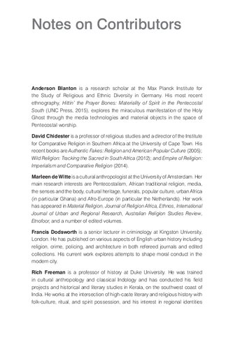 Key Terms in Material Religion