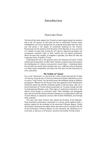 Turkey Beyond Nationalism: Towords Postnationalist Identities