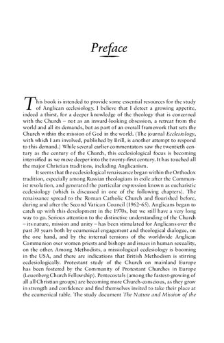 The Identity of Anglicanism: Essentials of Anglican Ecclesiology