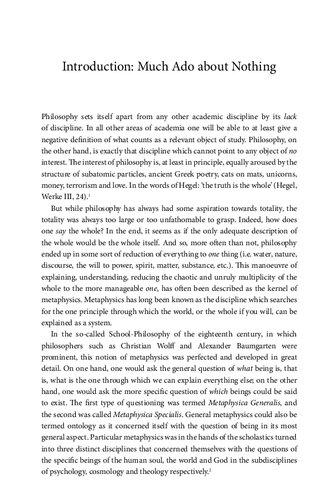 The Metaphysics of Terror: Political Th eory and Contemporary Philosophy