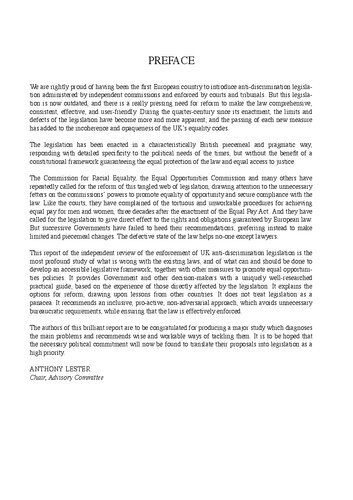 Equality: A New Framework: Report of the Independent Review of the Enforcement of UK Anti-Discrimination Legislation