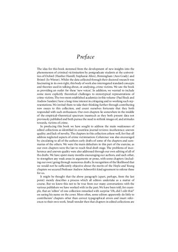 New Visions of Crime Victims