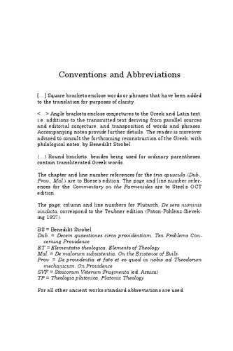 Proclus: Ten Problems Concerning Providence