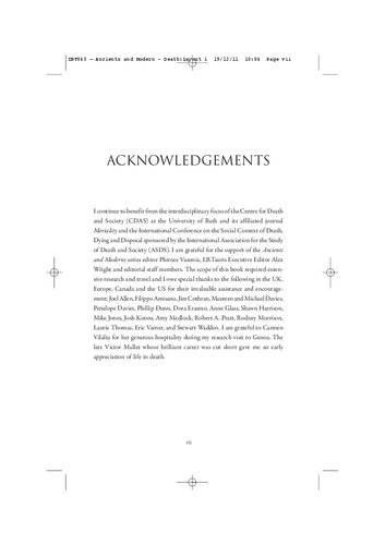 Death: Antiquity and Its Legacy